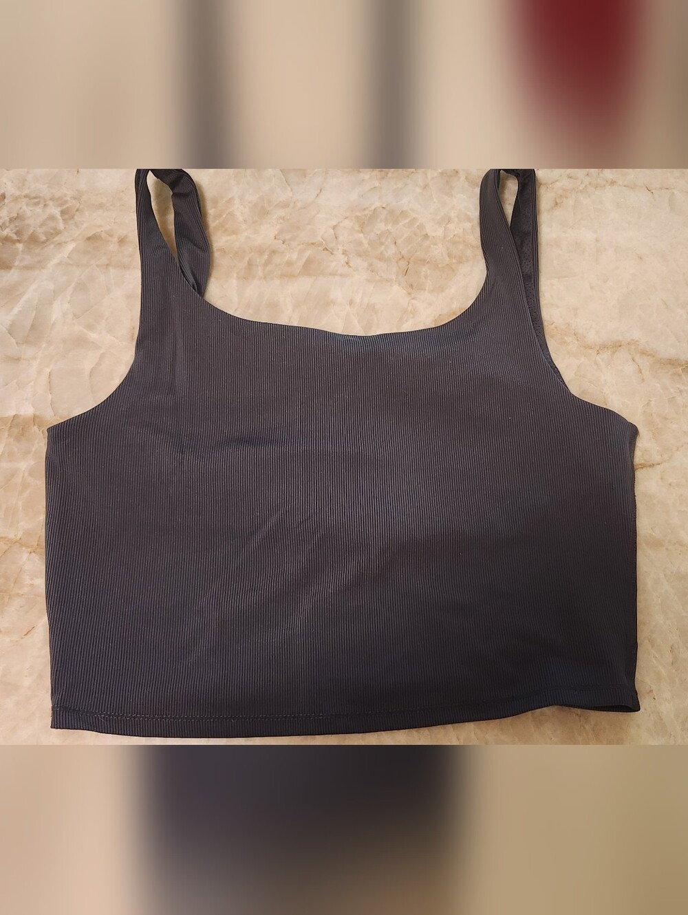 90 Degree By Reflex Dark Charcoal Ribbed Active Crop